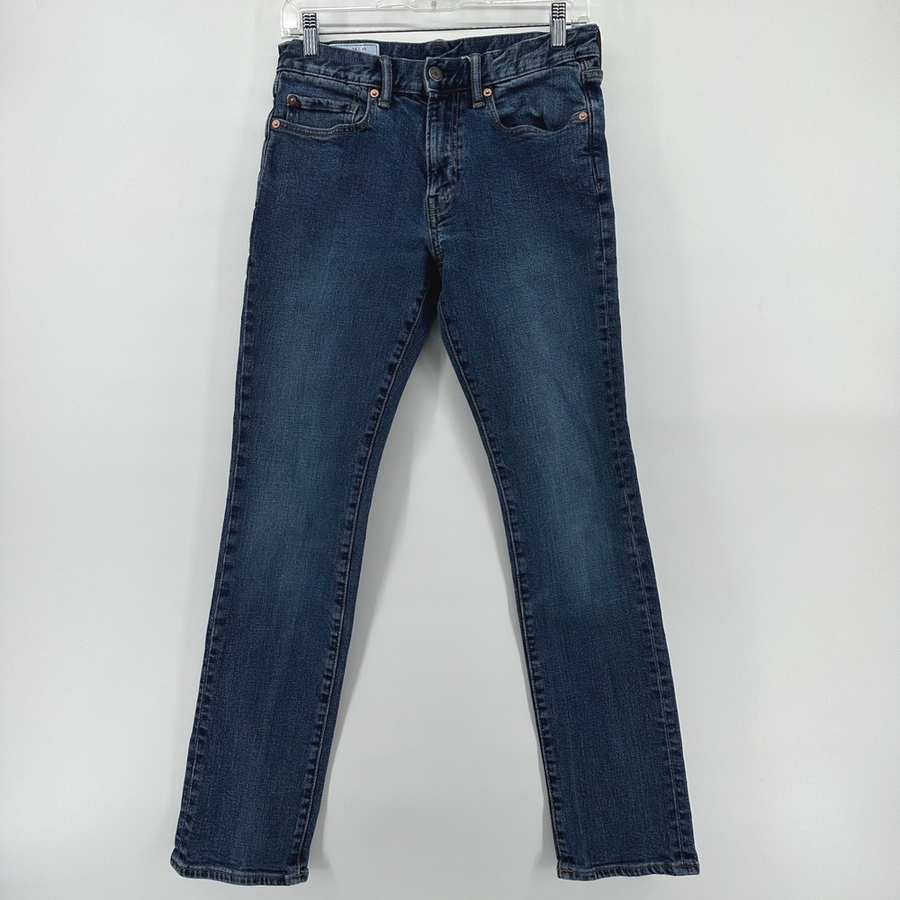 Gap Mens Slim Fit Dark Wash Stretch Denim Jeans 29x30 Blue GUC